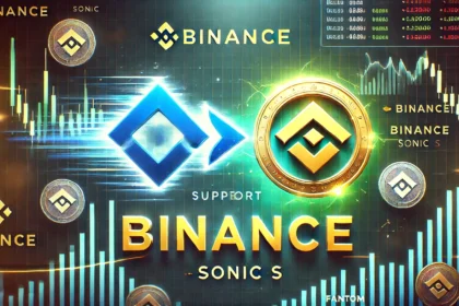 Binance is support for Fantoms rebranding to Sonic S. The image features the Fantom logo transition