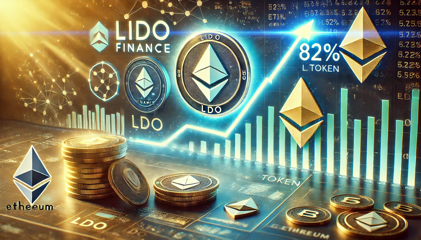 Lido Finance is profitability and the surge of its LDO token. The image features the Lido Finance logo prom