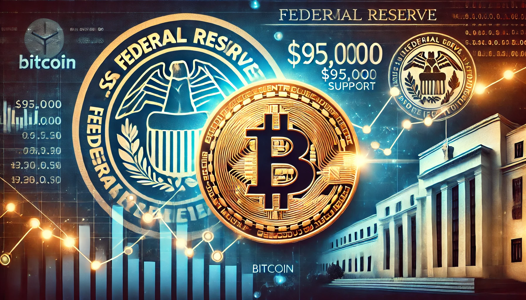 reflecting the impact of U.S. economic data on the cryptocurrency market. A visual juxtaposition of Bitcoin and altco