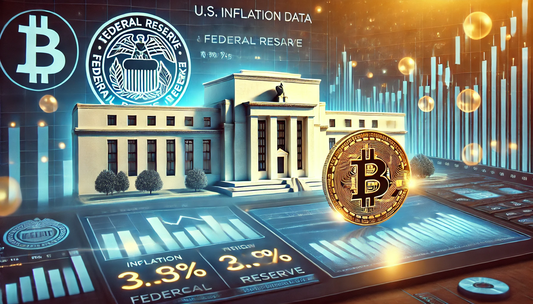 the impact of U.S. inflation data on cryptocurrency and Federal Reserve decisions. The design incl