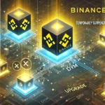 Binance is support for the Dymension DYM network upgrade. The image features the Binance