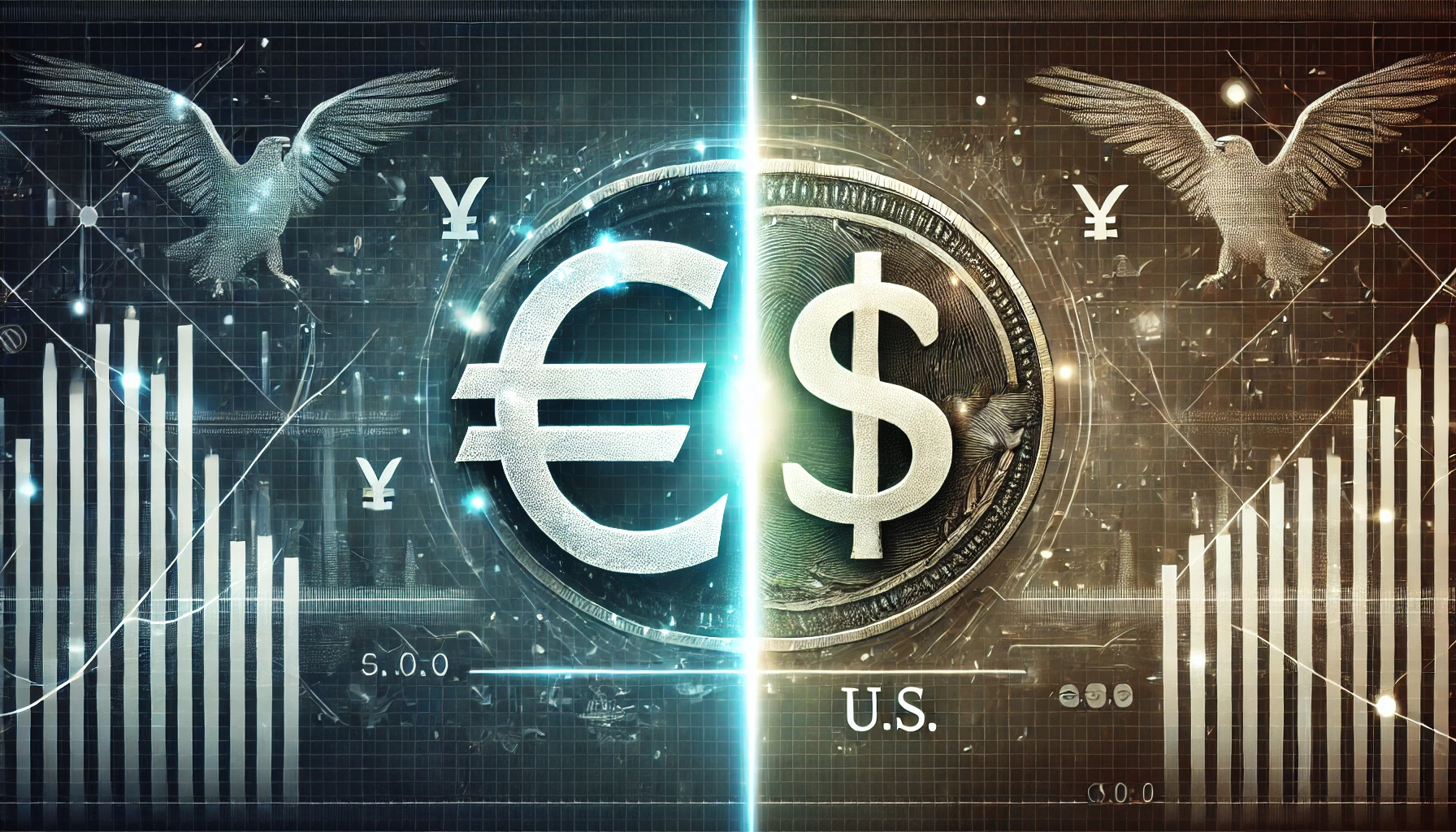 European Central Bank ECB and the U.S. on digital currencies. The image