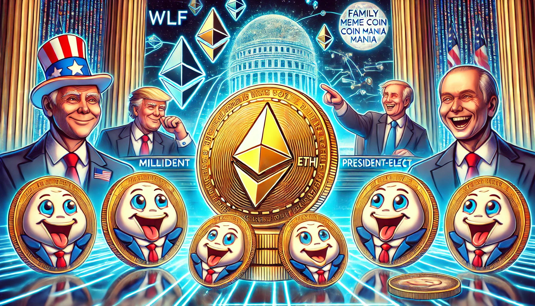 Millions Worth of ETH Purchased by WLF Amid Trump Family Meme Coin Mania