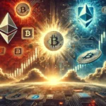 by DeepSeek in the cryptocurrency and AI sectors. The image features a clash