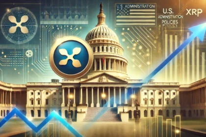 representing the influence of Ripple and U.S. administration policies on the cryptocurrency market