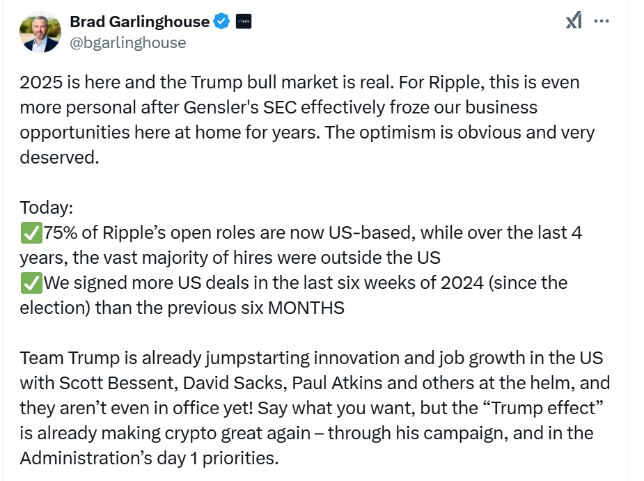 75% of Ripple’s Jobs Now in the U.S.: What This Means for Crypto's Future