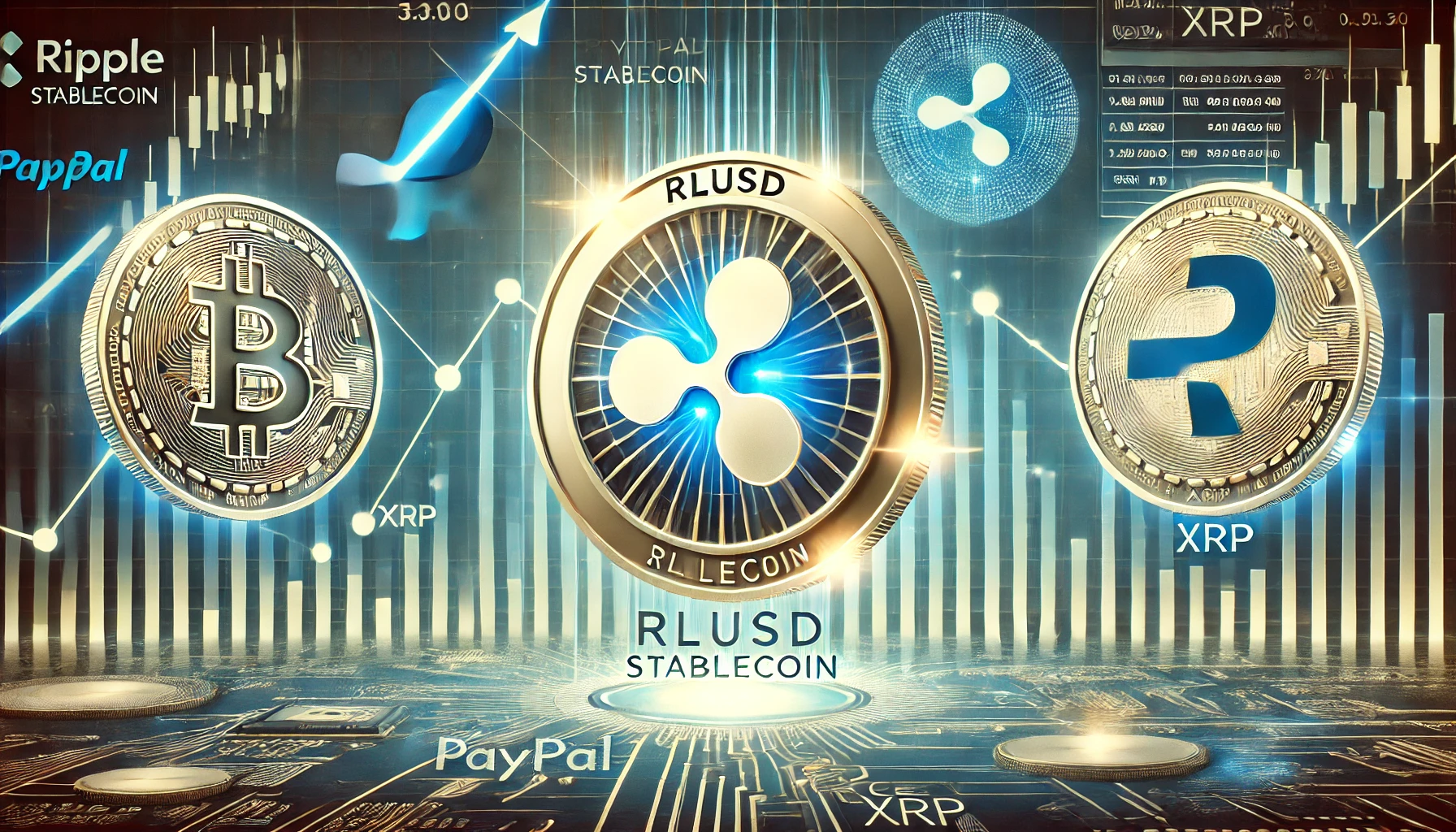 showcasing Ripples RLUSD stablecoin and its growth in the market. The image highlights the RLUSD l