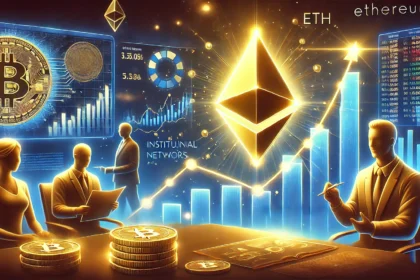 Ethereum ETH in a recovery phase. The image includes a glowing Ethereum logo with a rising price cha