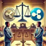 Coinbase and the Ripple XRP community. In the center the Coinbase and Ripple logos are sh