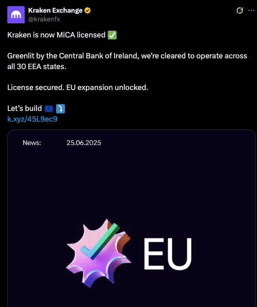 Kraken’s MiCA Milestone: Could This Be the Blueprint for Crypto IPO Success? 24 Kraken
