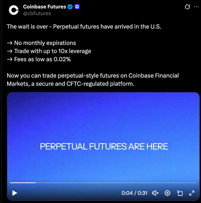 Coinbase Perpetual Futures