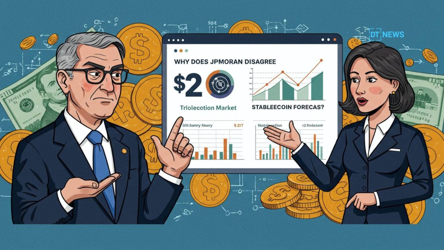 JPMorgan Rejects US Treasury’s $2 Trillion Stablecoin Forecast by 2028