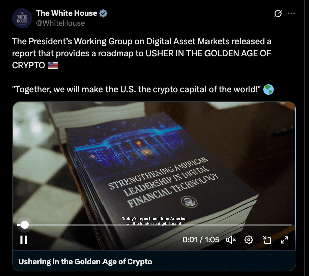 How White House Crypto Report Disappoints Markets as Prices Flat 24 White House Crypto Report Disappoints Markets