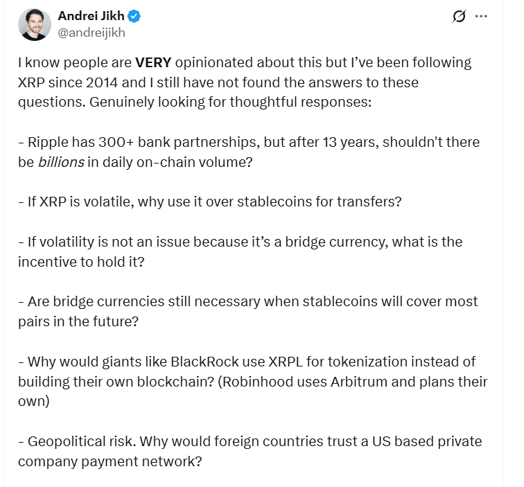Ripple CTO Explains Why XRPL DEX Is Not Being Used for Payments 24 Ripple CTO Explains