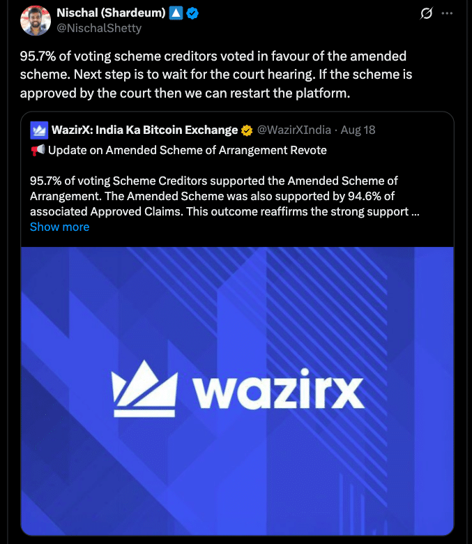 WazirX Restructuring Plan