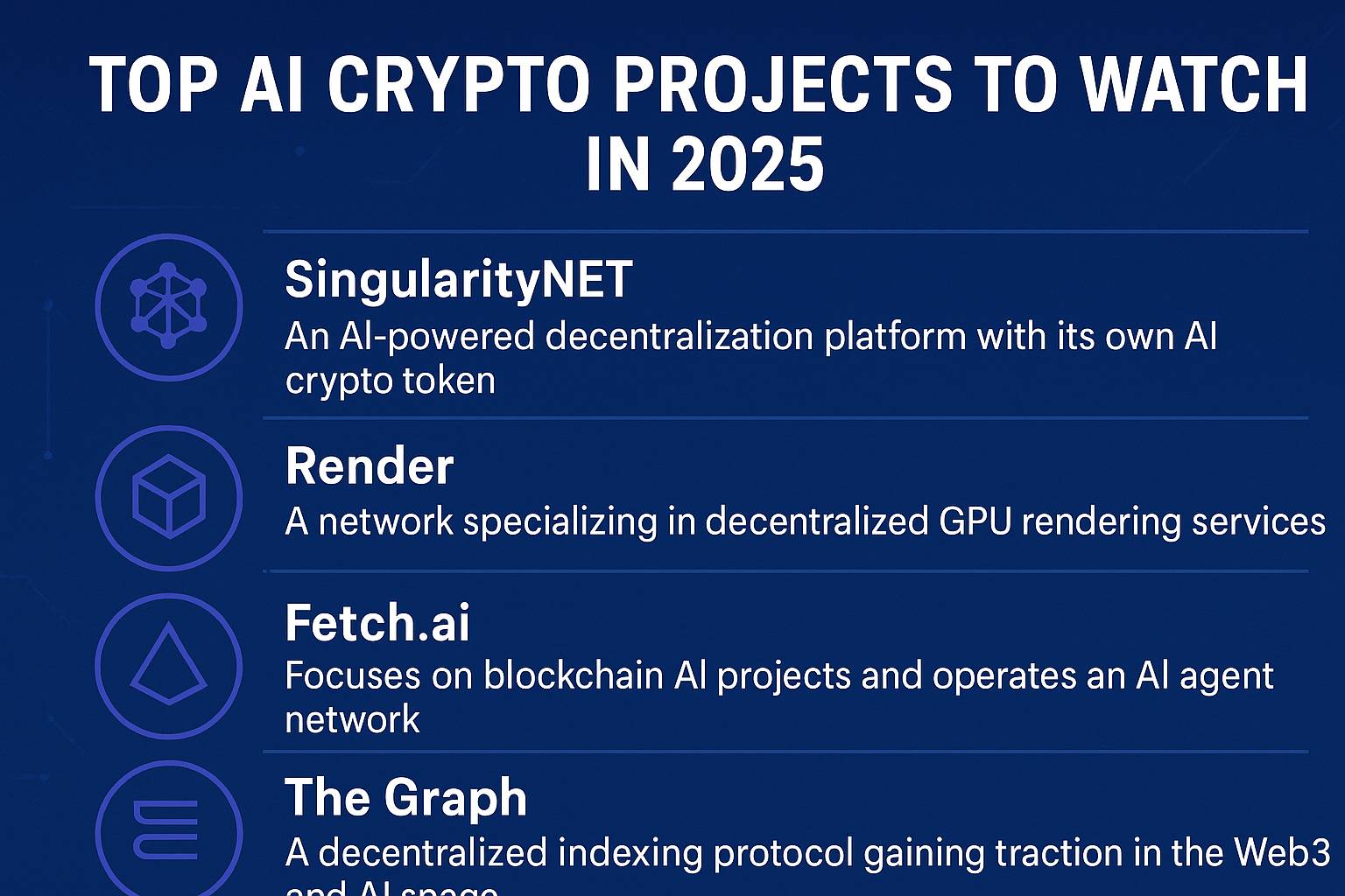 Top AI Crypto Coins to Watch Before the Next Big Bull Run 2025 25 AI-powered decentralization
