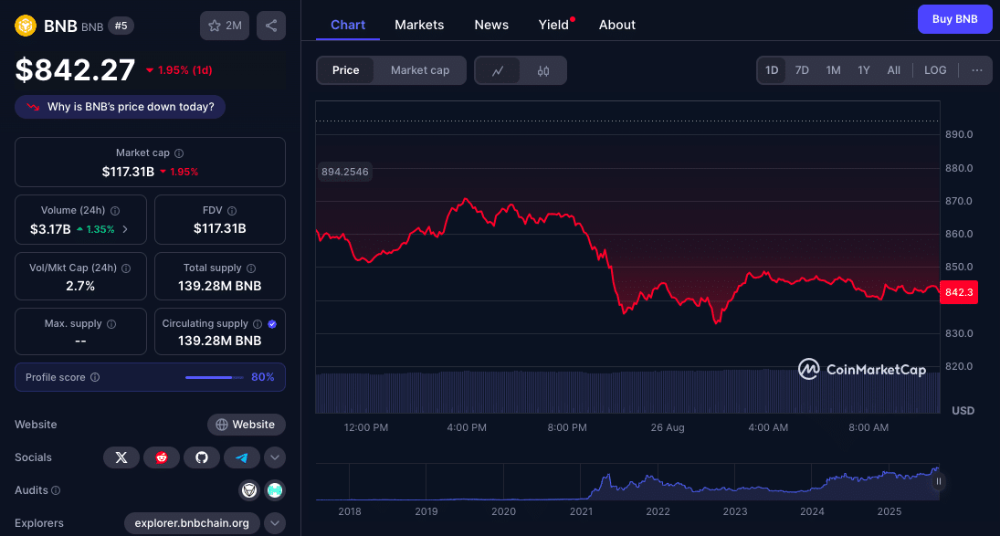 BNB Treasury Strategy