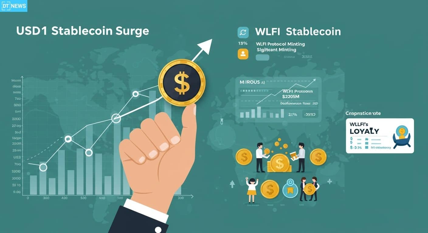 USD1 Stablecoin Jumps to Top Ranks Amid $205M Mint and Loyalty Push