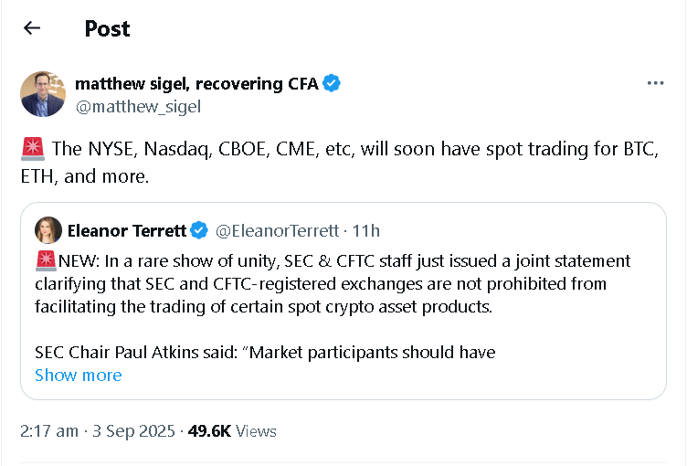 SEC and CFTC approve US spot crypto trading for Bitcoin and Ethereum 25 Matthew Sigel of VanEck