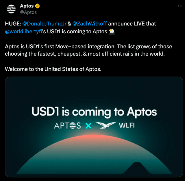 USD1 Stablecoin Launch Could Reshape Aptos DeFi 24 USD1 Stablecoin to Launch on Aptos