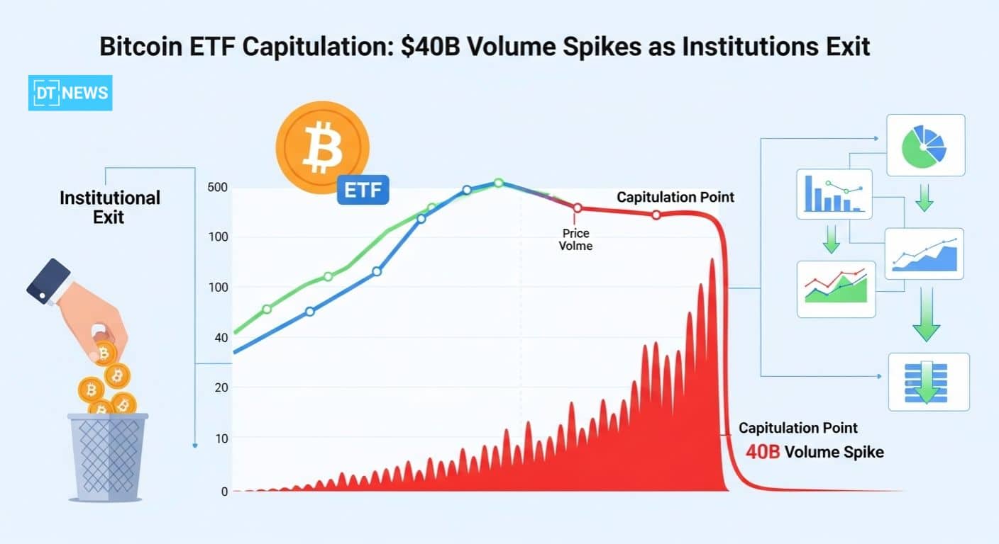 Bitcoin ETF Capitulation: $40B Volume Spikes as Institutions Exit