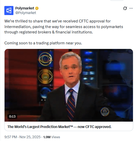 Polymarket CFTC Approval Brings Prediction Markets Back to the U.S. 24 Polymarket regulation