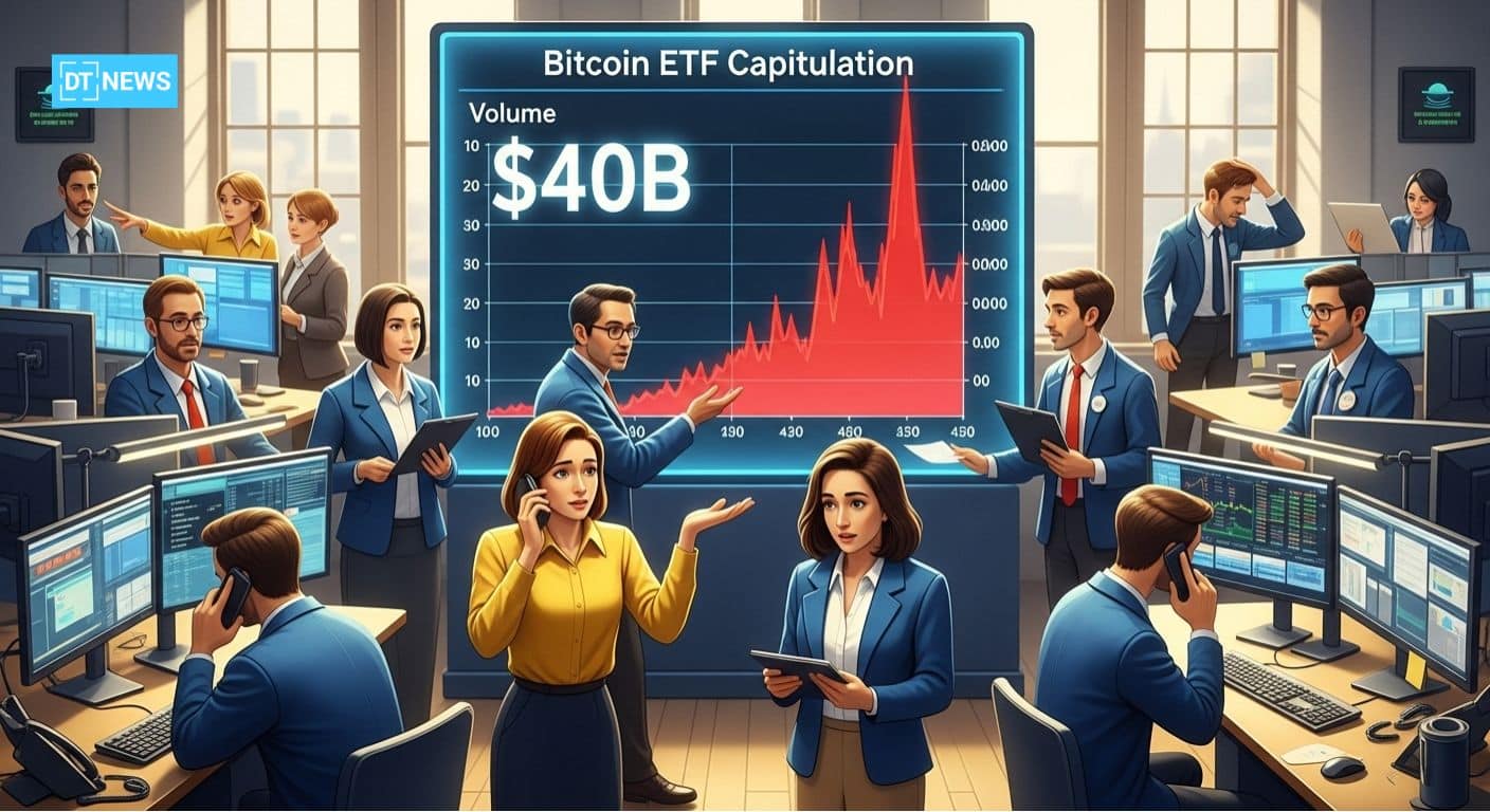 Bitcoin ETF Capitulation: $40B Volume Spikes as Institutions Exit