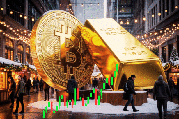Bitcoin vs Ouro: Inversão de Papéis Enquanto o Ouro Cai para Mercado de Baixa com Declínio de 22%