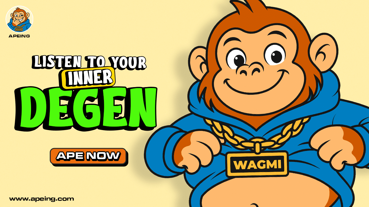 ApeCoin e PENGU sangram, mas a melhor moeda meme 1000x Apeing surge com o instinto “compre primeiro, pense depois” 1 image 400