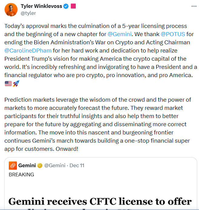 Gemini Predictions Goes Live in All 50 States: What It Means 25 Gemini Predictions Goes Live in All 50 States: What It Means