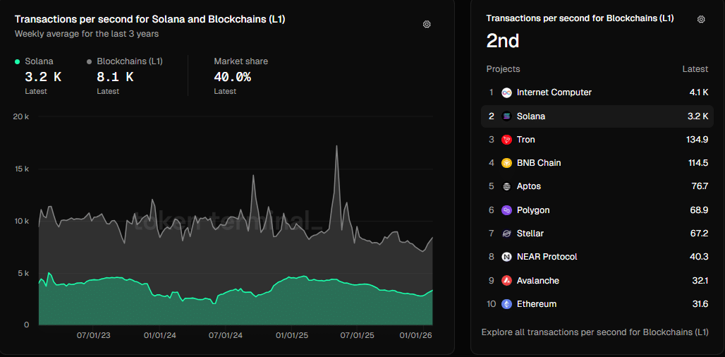 Solana Throughput Hits 40% of L1 Activity During Memecoin Surge 24 Solana TPS