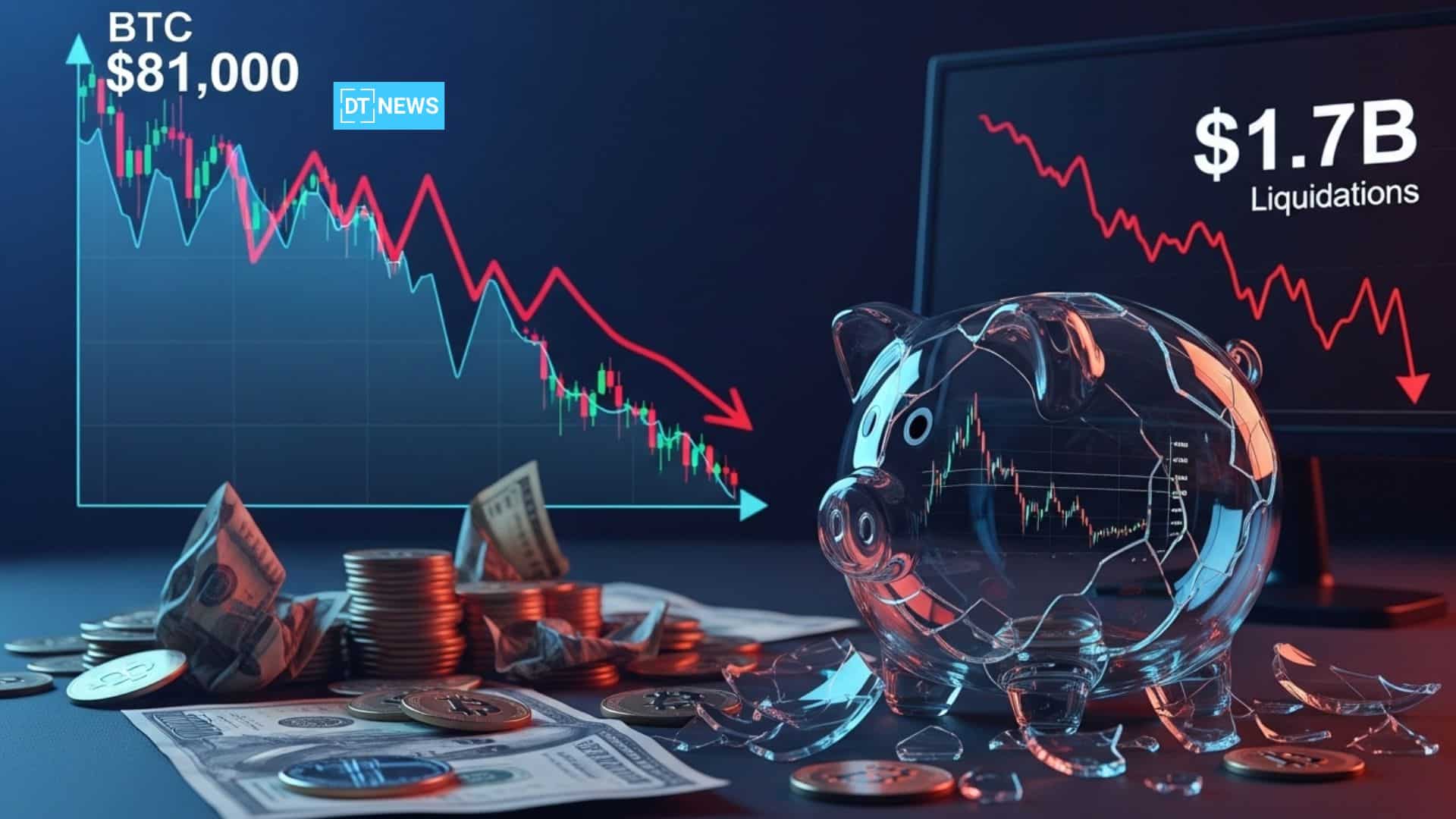 Bitcoin Price Crashes to 9-Month Low in Crypto Liquidations Hit 25 Crypto Shakeup: Bitcoin Price Slides to $81K and Triggers $1.7B in Liquidations
