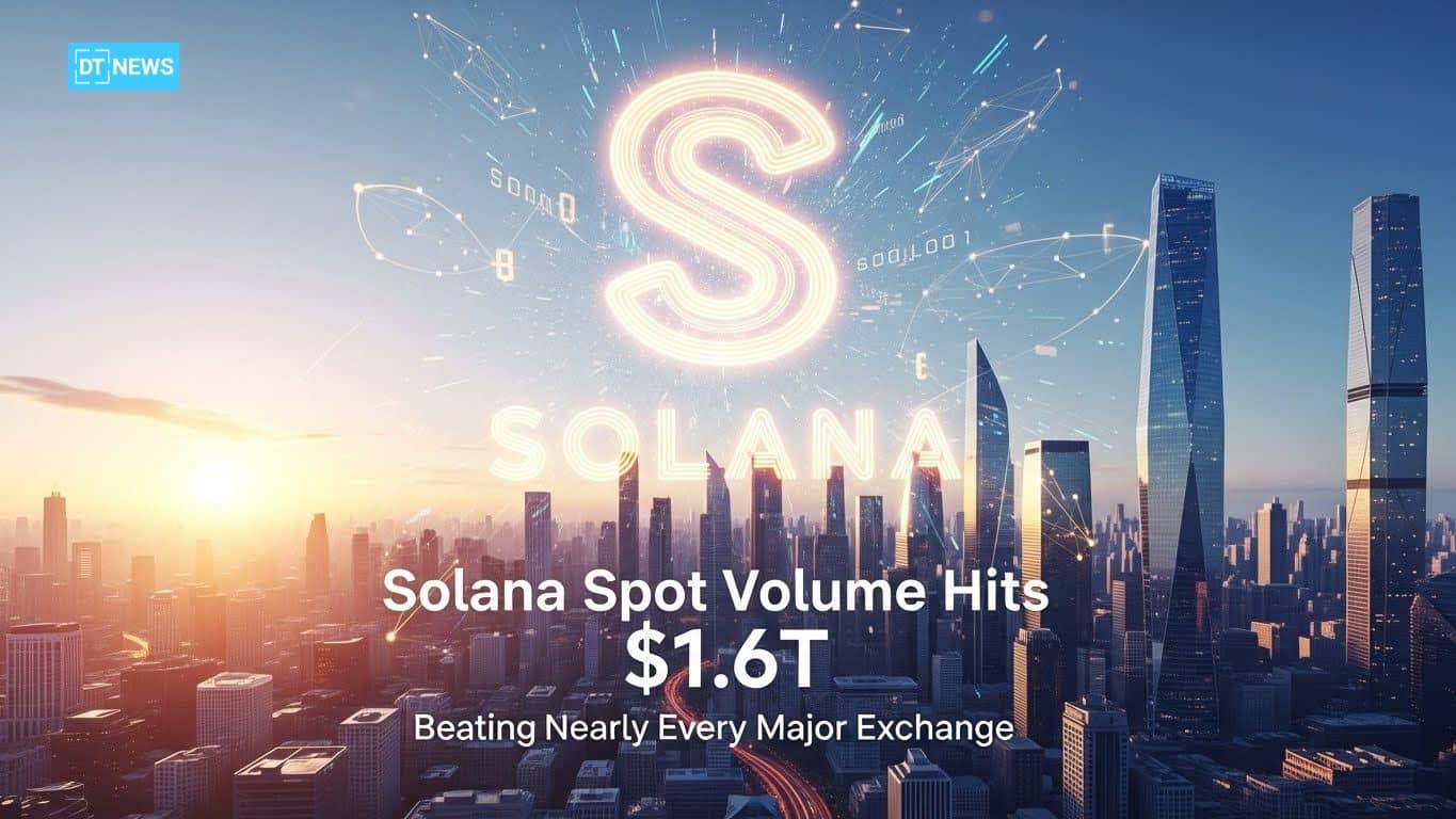 Solana Spot Volume Hits $1.6T Beating Nearly Every Major Exchange