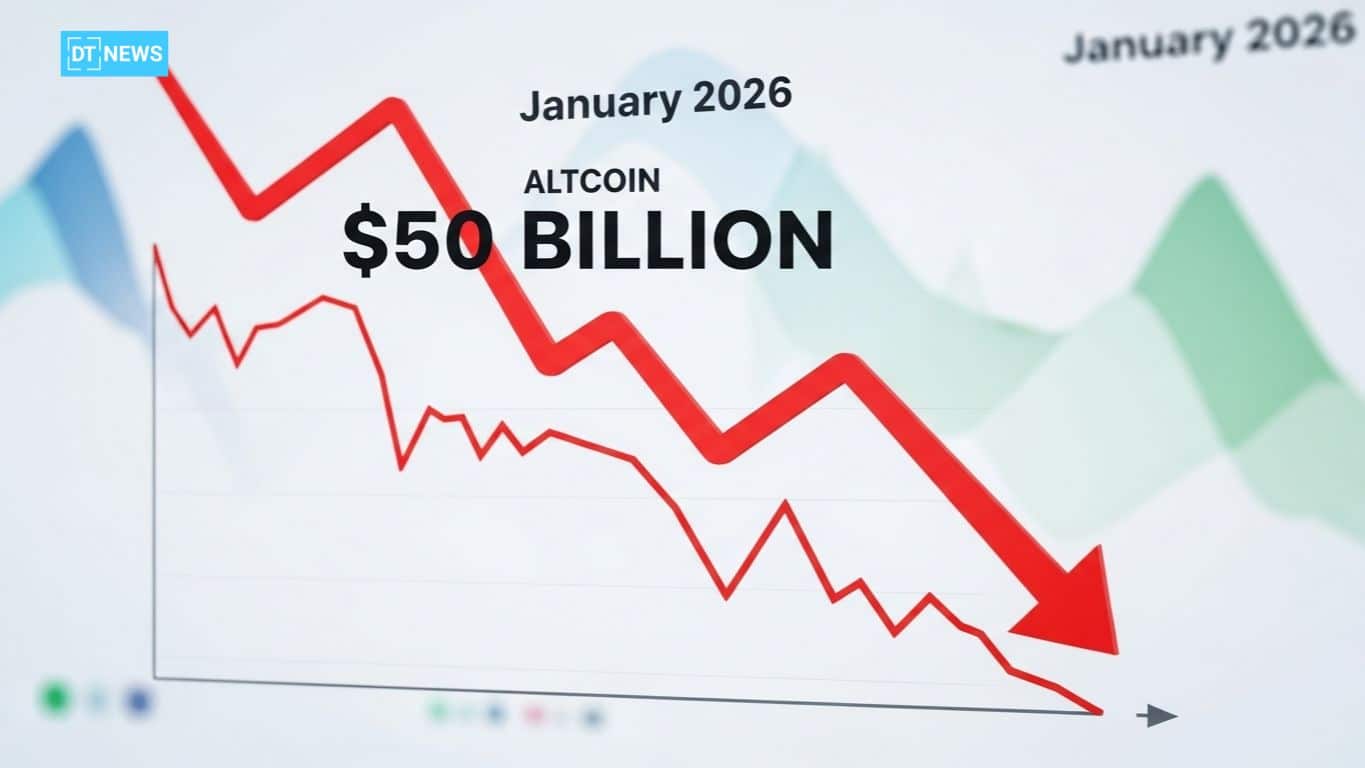 Altcoin Market Sell-off Intensifies in January 2026 as Altcoin Cap Falls By $50B