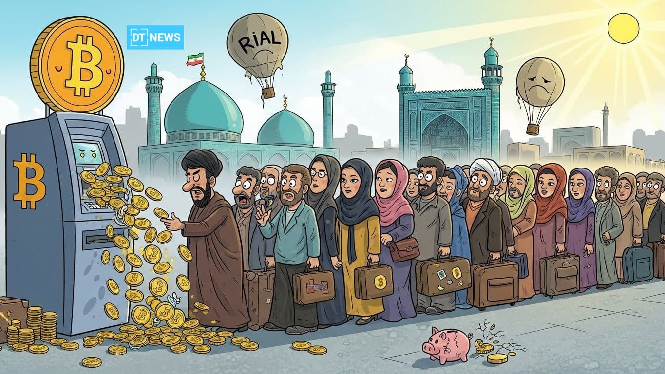 Iran Bitcoin Withdrawals Spike as Citizens Flee Collapsing Rial