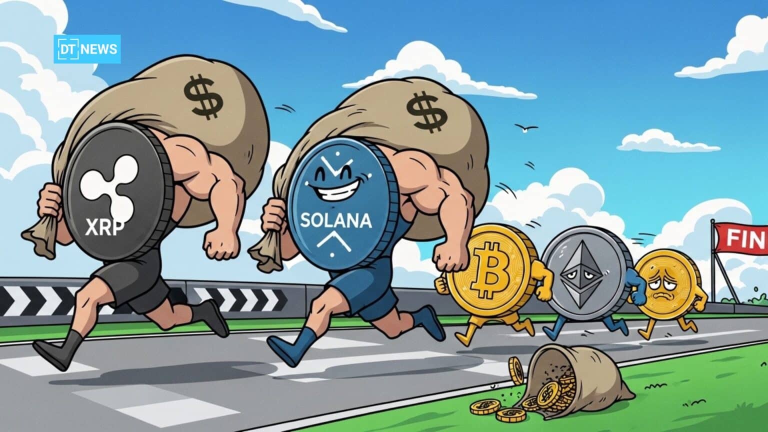 XRP and Solana ETFs Pull Fresh Capital While Bitcoin and Ethereum ETFs Bleed