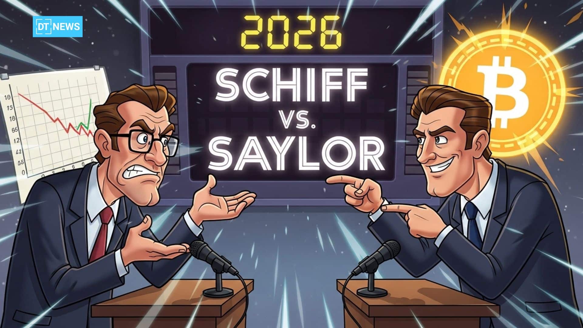 Schiff and Saylor Clash Over Strategy Bitcoin Game Plan