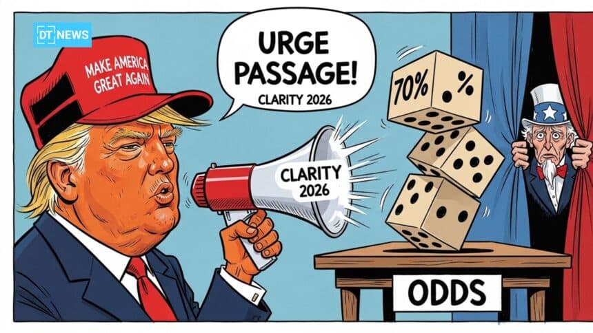 Clarity Act 2026 Odds Jump to 70% After Trump Urge Passage 