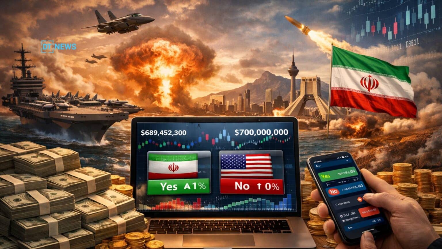 Iran War Bets Near $700M as Washington Eyes Prediction Market Crackdown
