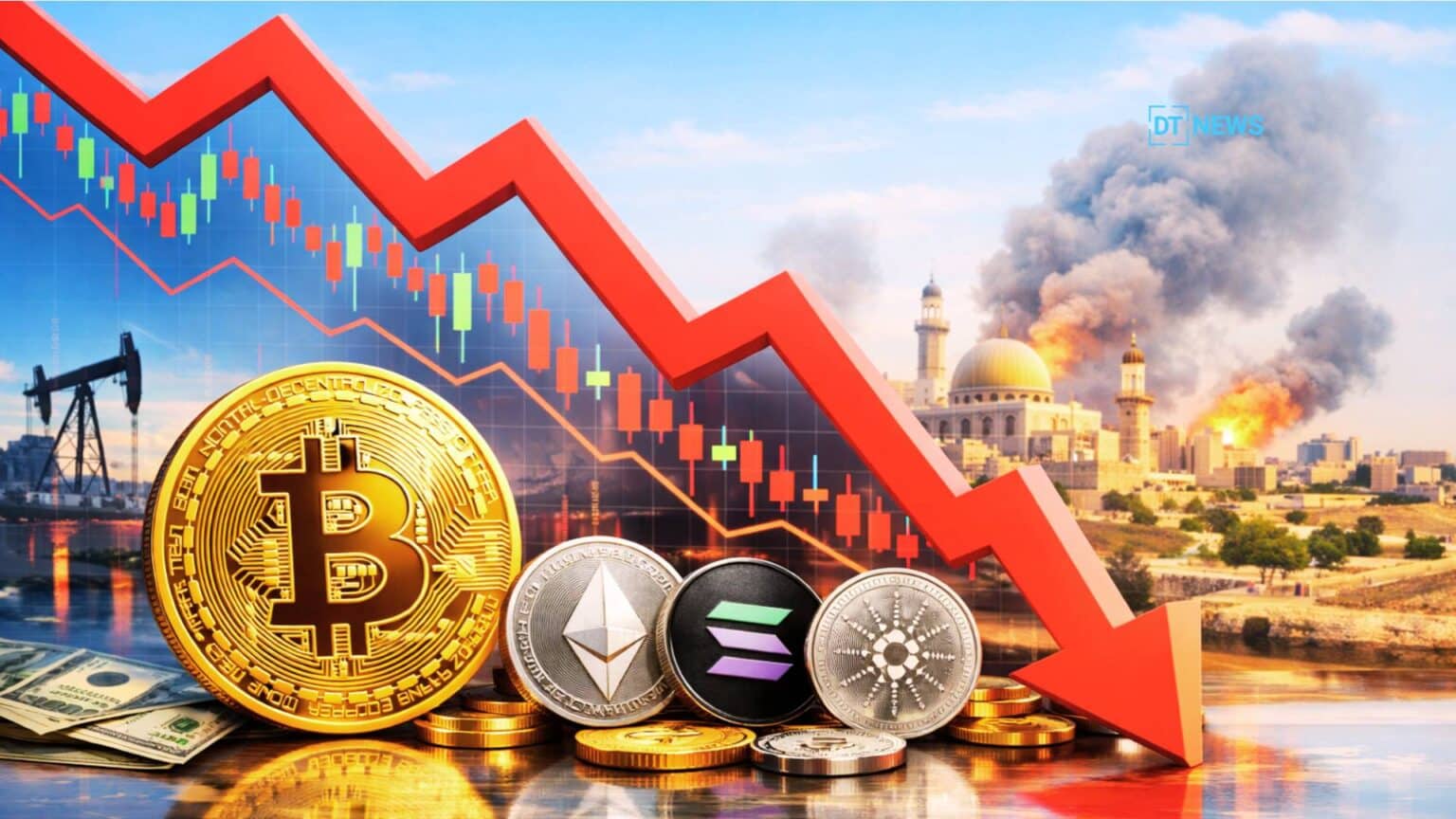 Bitcoin Stability Contrasts With Ether and Solana Declines Amid Mideast Stress