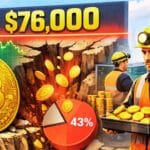 Bitcoin Price Rally Faces $76K Resistance as 43% of Holders Stay in Loss