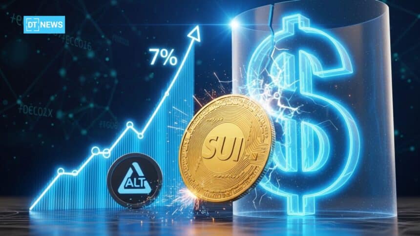 SUI Price Rally Faces Key Test as Altcoin Climbs 7% but $1 Barrier Still Holds