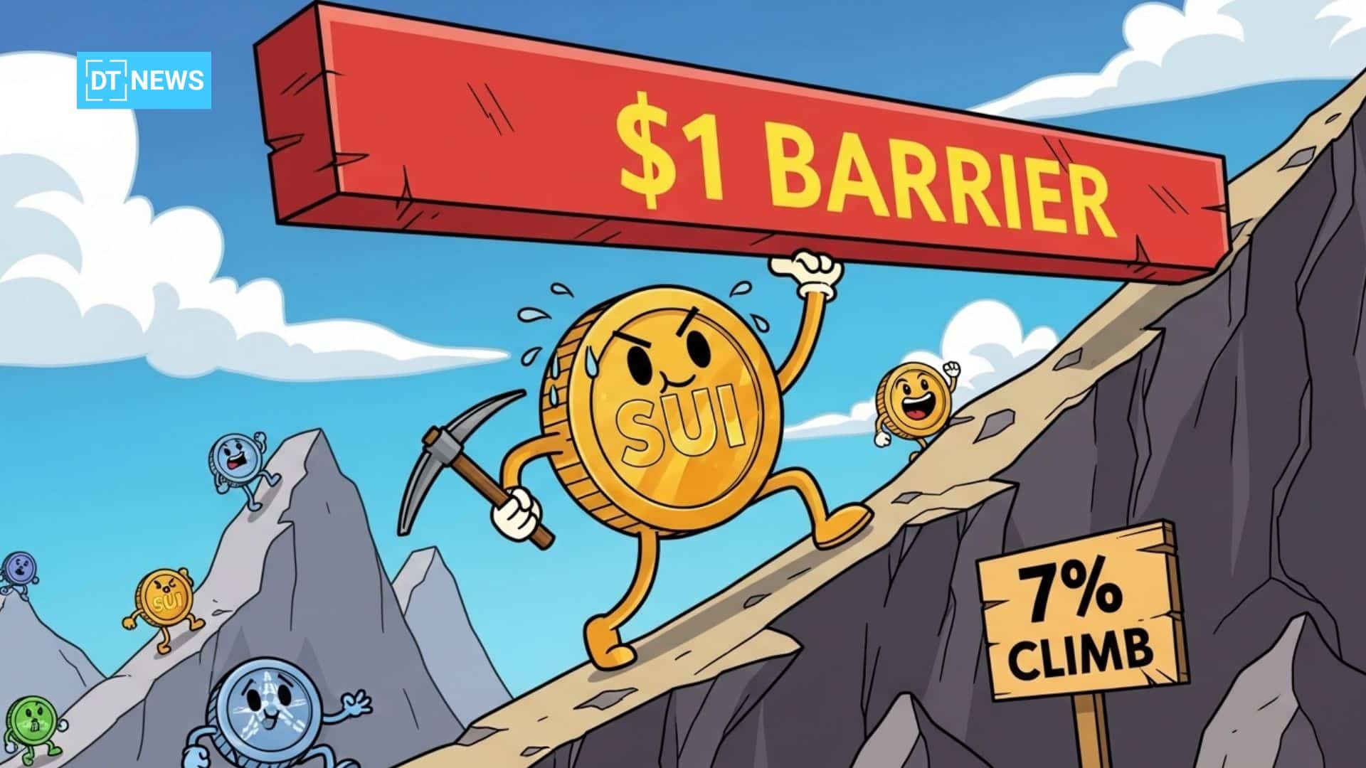 SUI Price Rally Faces Key Test as Altcoin Climbs 7% but $1 Barrier Still Holds