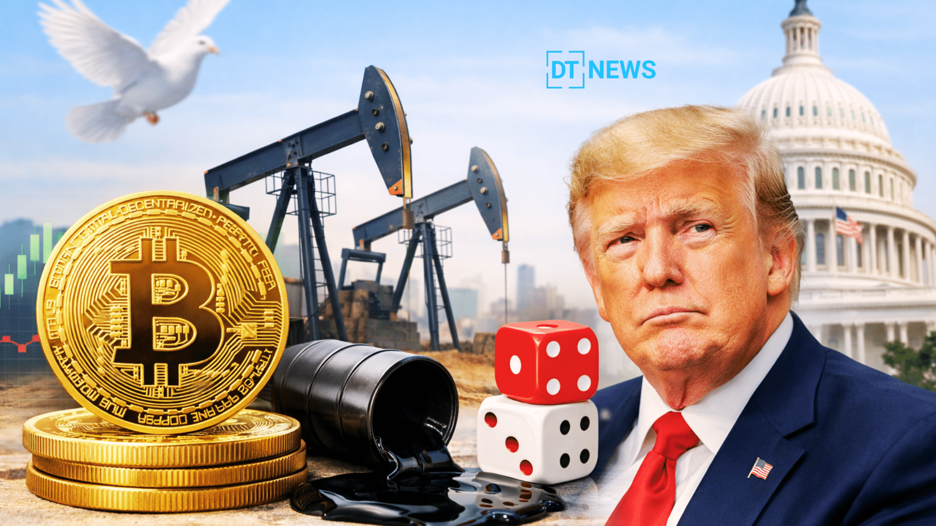 Bitcoin Price Rally Gains as Oil Drops Below $100 After Ceasefire 45 Trump Impeachment Odds