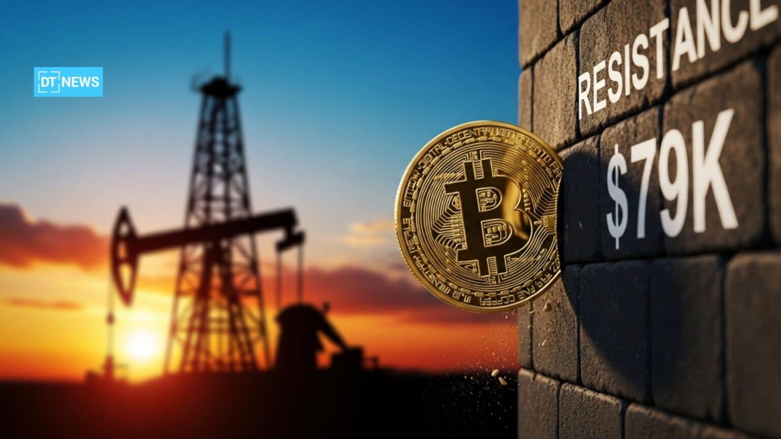 Bitcoin Price Today Rejected Again at $79K Hitting Resistance Amid Oil Surge