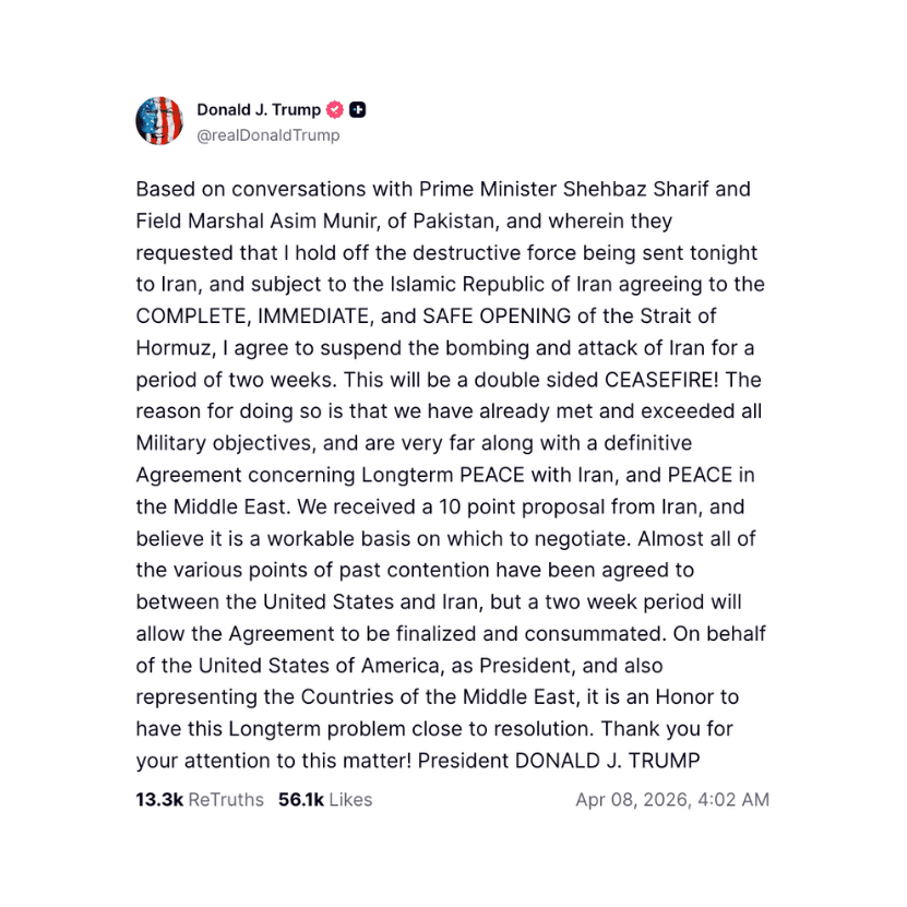 Bitcoin, Ether, and Oil Shorts Wiped Out as $427M Liquidated After US–Iran Ceasefire 46 Bitcoin Short Squeeze Wipes $427M as Ceasefire Sends BTC Past $72K