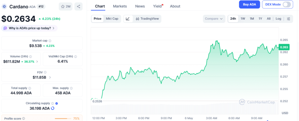 Cardano Price Chart