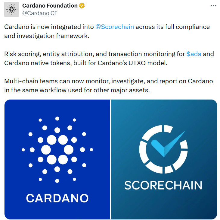 Cardano institutional adoption