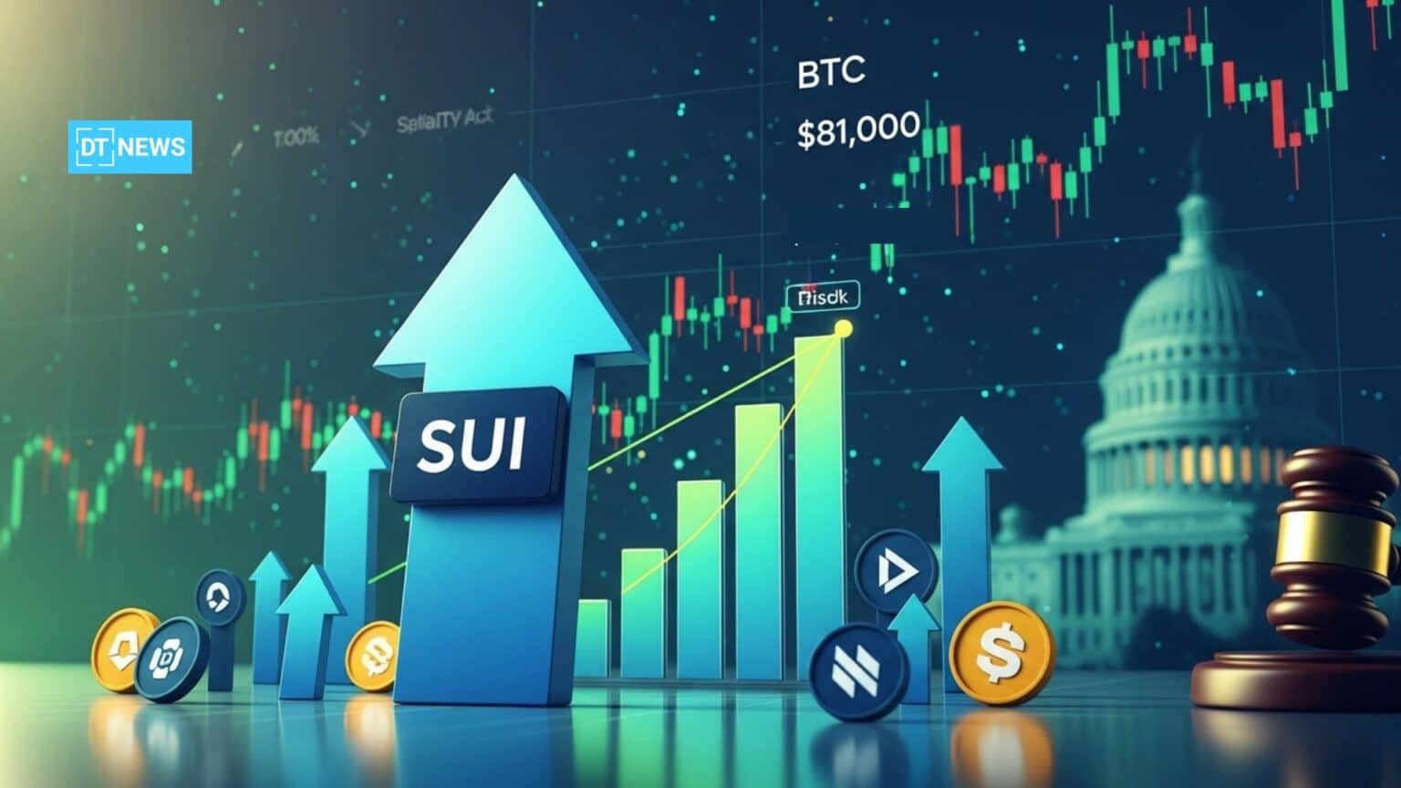 Crypto Market Today: SUI Rallies as BTC Steadies Near $81K Ahead of CLARITY Act Vote