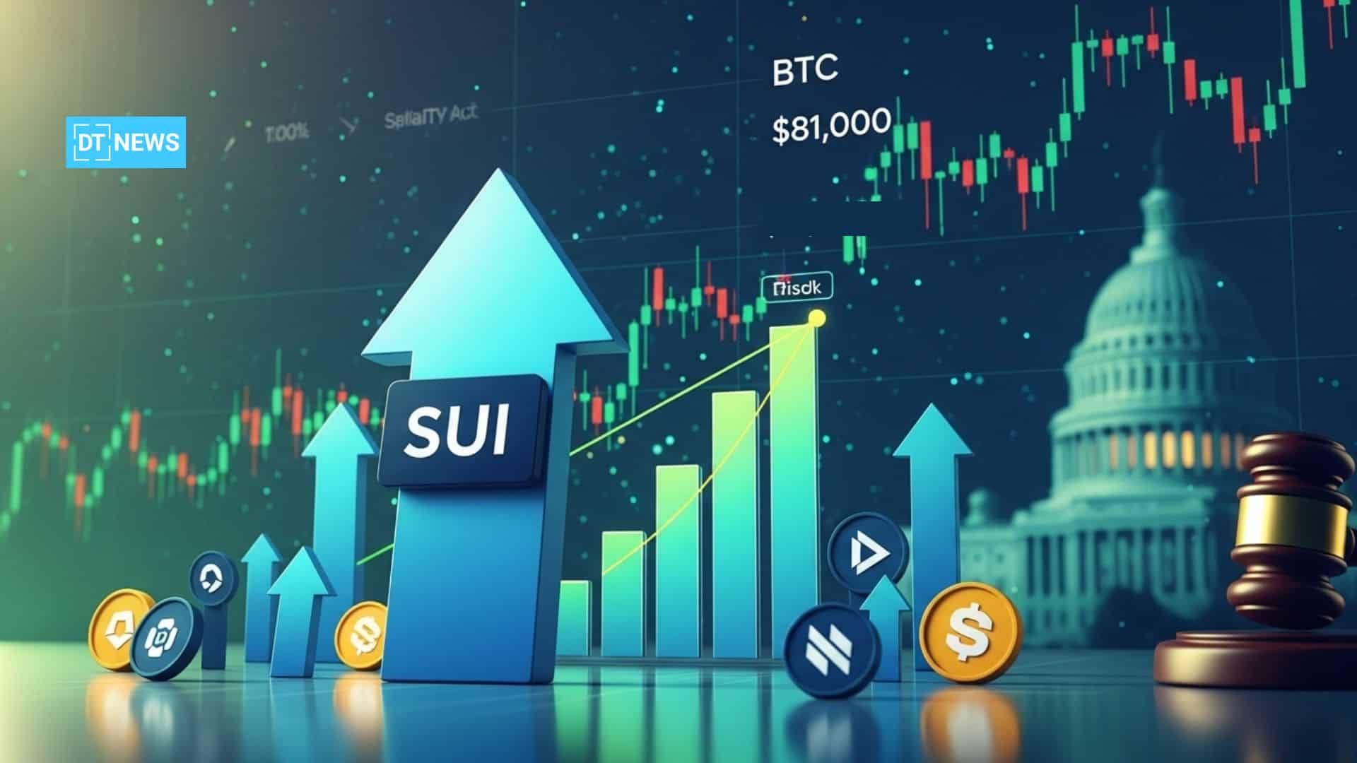Crypto Market Today: SUI Rallies as BTC Steadies Near $81K Ahead of CLARITY Act Vote